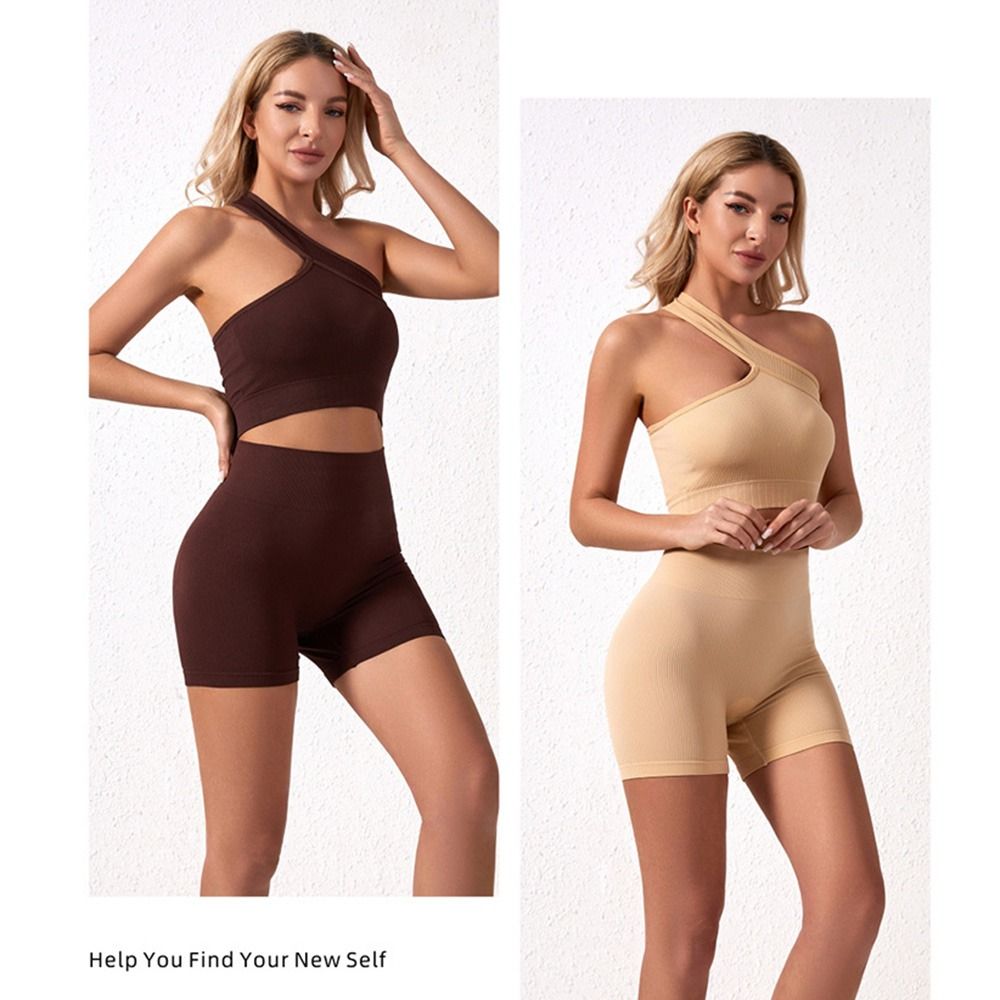 Seamless Ribbed Workout Tank Top - 2Pcs Reusable Seamless Women Workout Sets