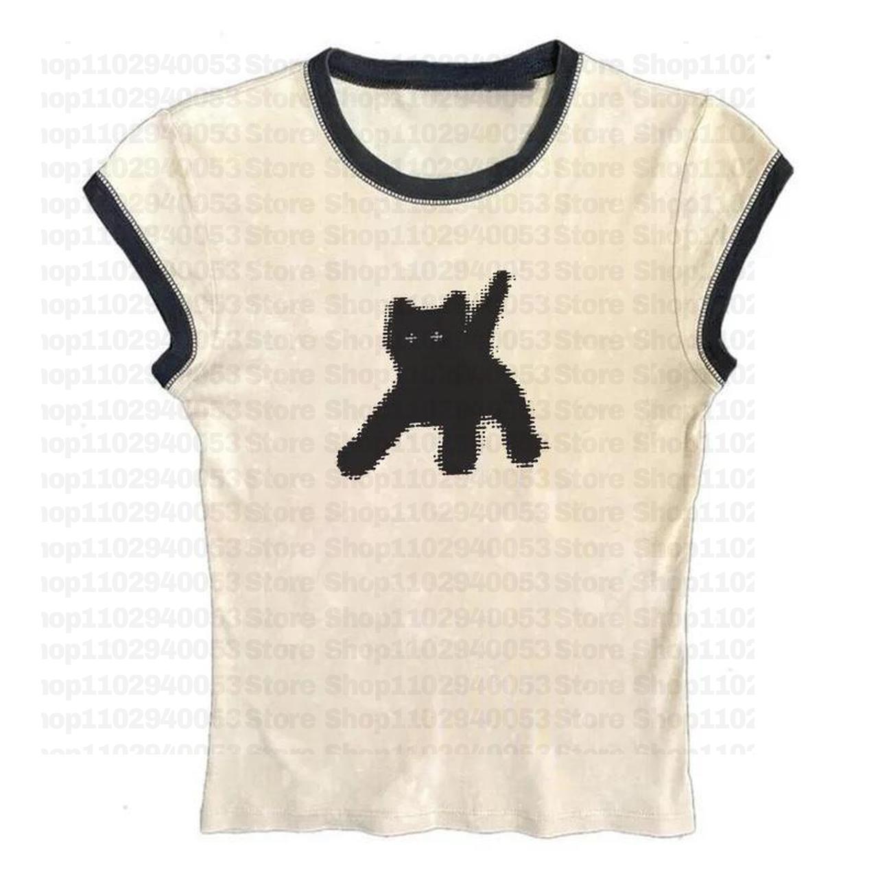 Y2K Graphic Baby Tee Crop - Aesthetic Women Letter Graphic print Gothic