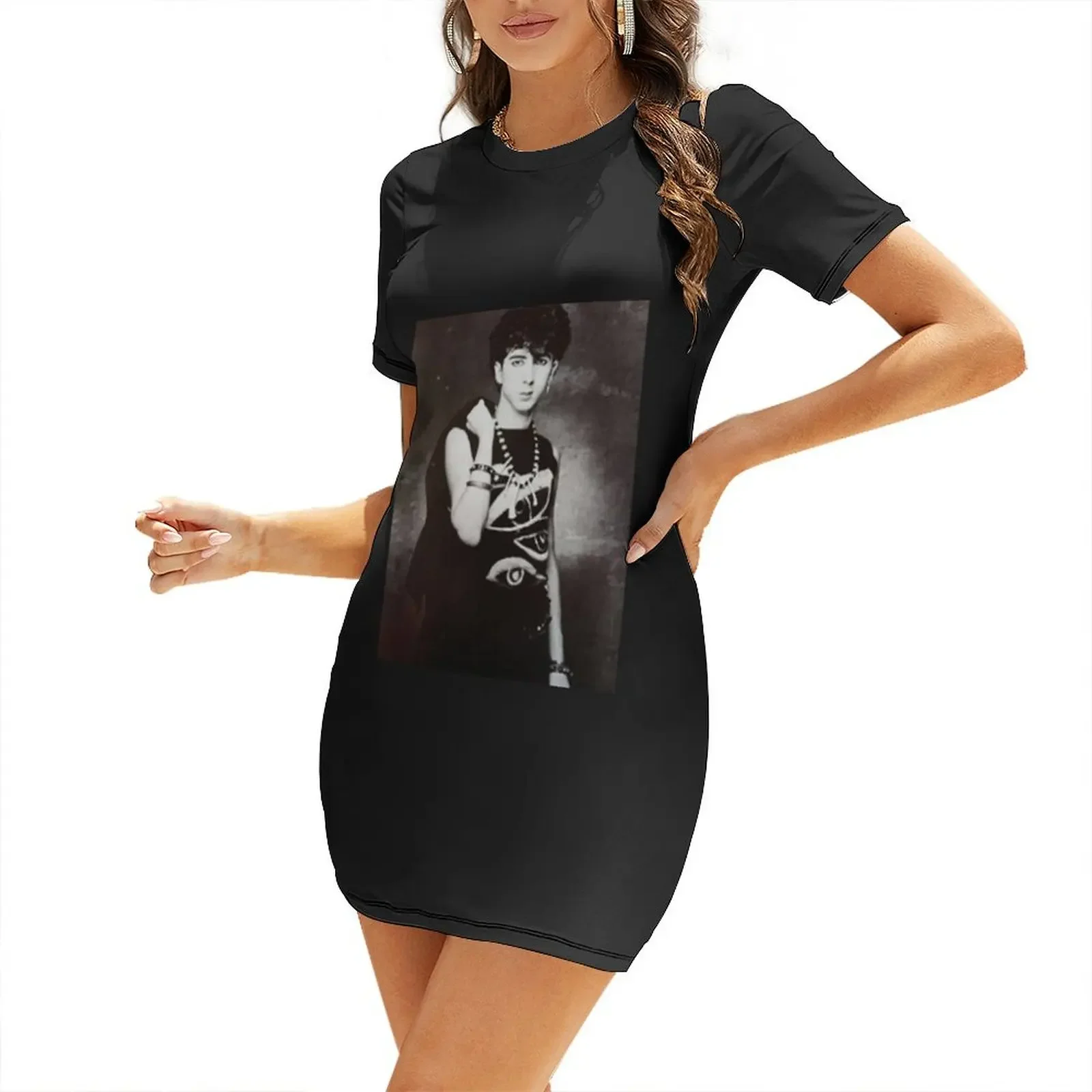 Korean Style A Line Shirt Dress - Marc Almond Classic T-Shirt Short-Sleeved Dress