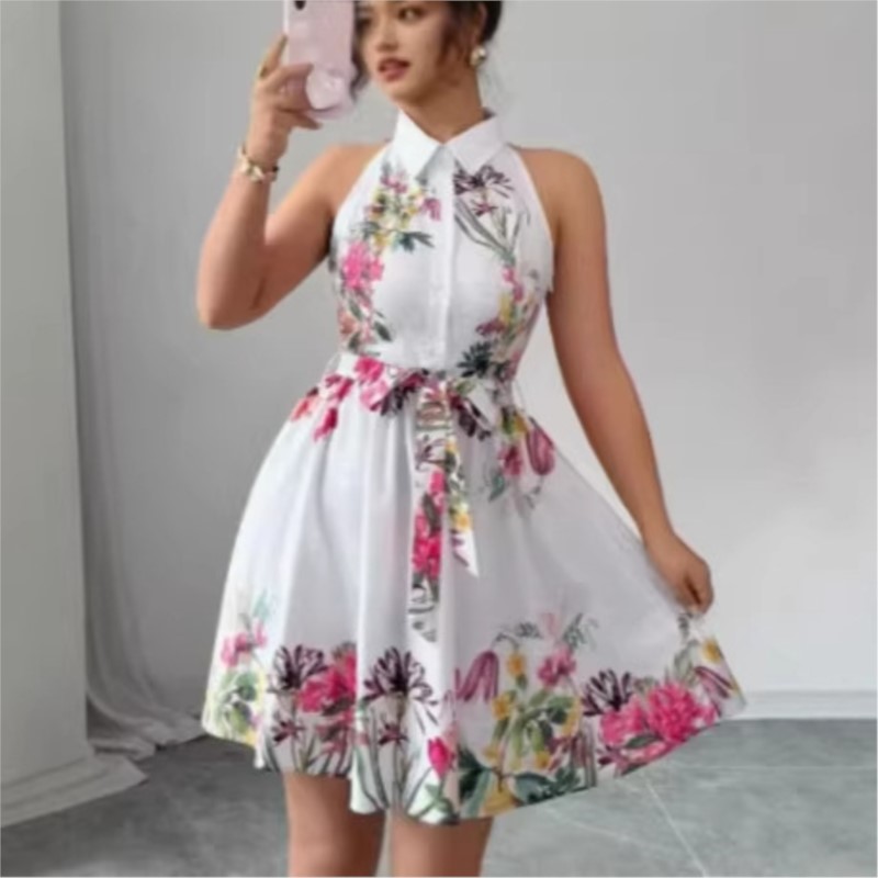 French Vintage Floral Midi Dress - Women's Floral Dress 2026 Spring Summer