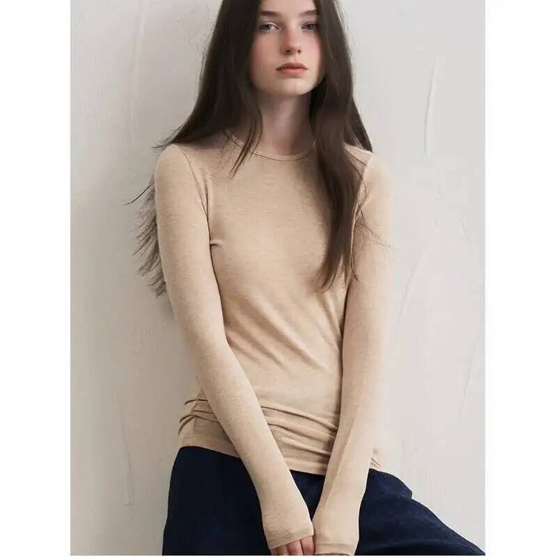 Blouses - Women Cashmere Blend Long Sleeve Top