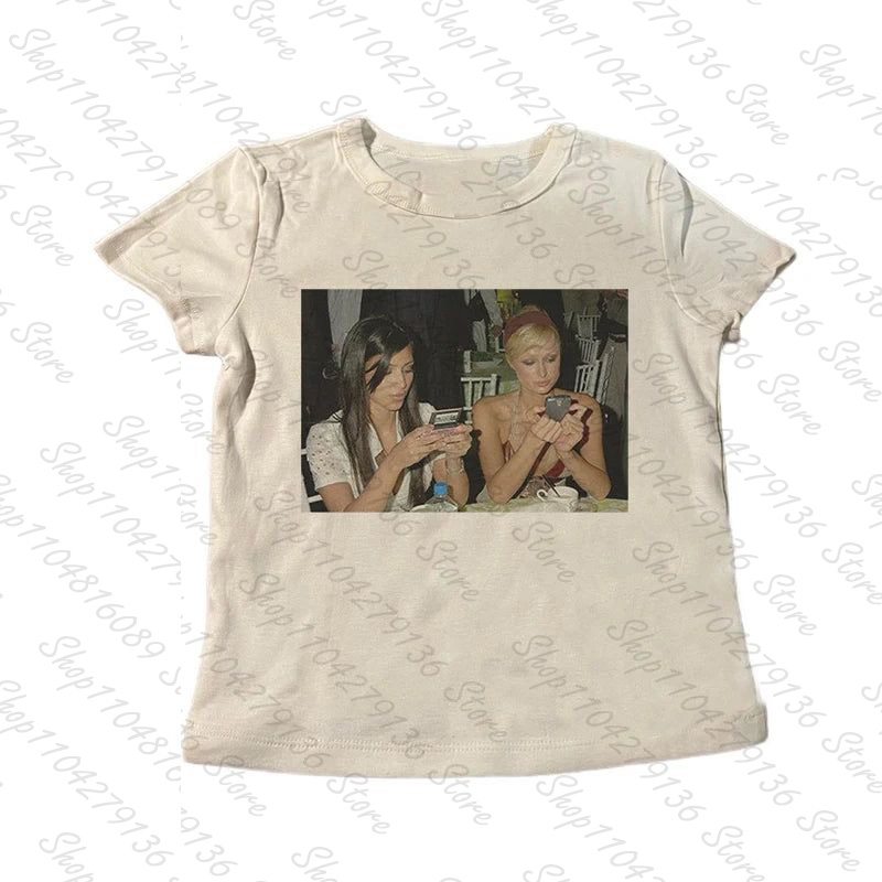 2000s Punk Women Short Sleeve  - Y2K Graphic Baby Tee Crop recension och pris