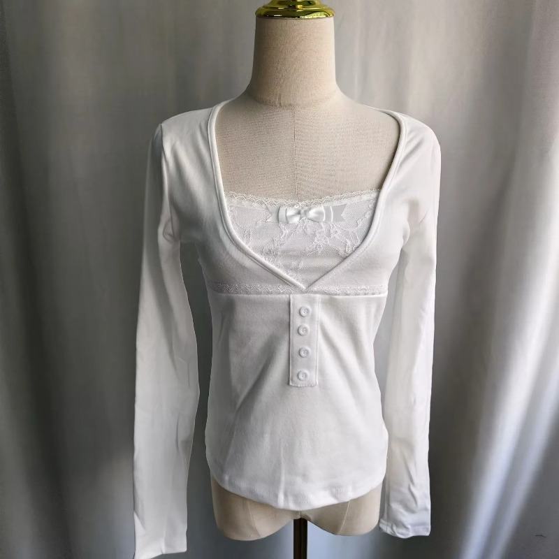 Ezgaga T Shirts Women Lace Pat - Blouses recension och pris