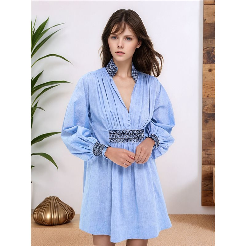 NEW-Women Shirt Dress Long Sle - Casual Loose Linen Shirt Dress recension och pris