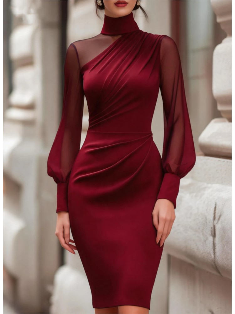 New Fashionable Mesh Sheer Lon - Sexy Mesh Sheer Bodycon Dress recension och pris