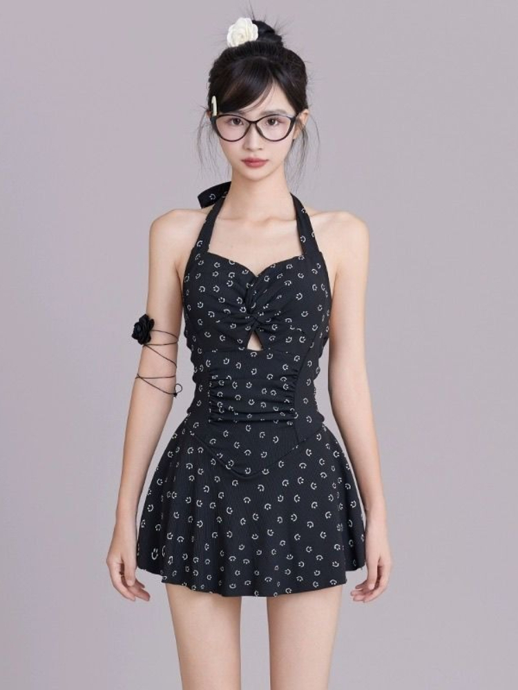 Women's Halter One Piece Swims - Skirts recension och pris