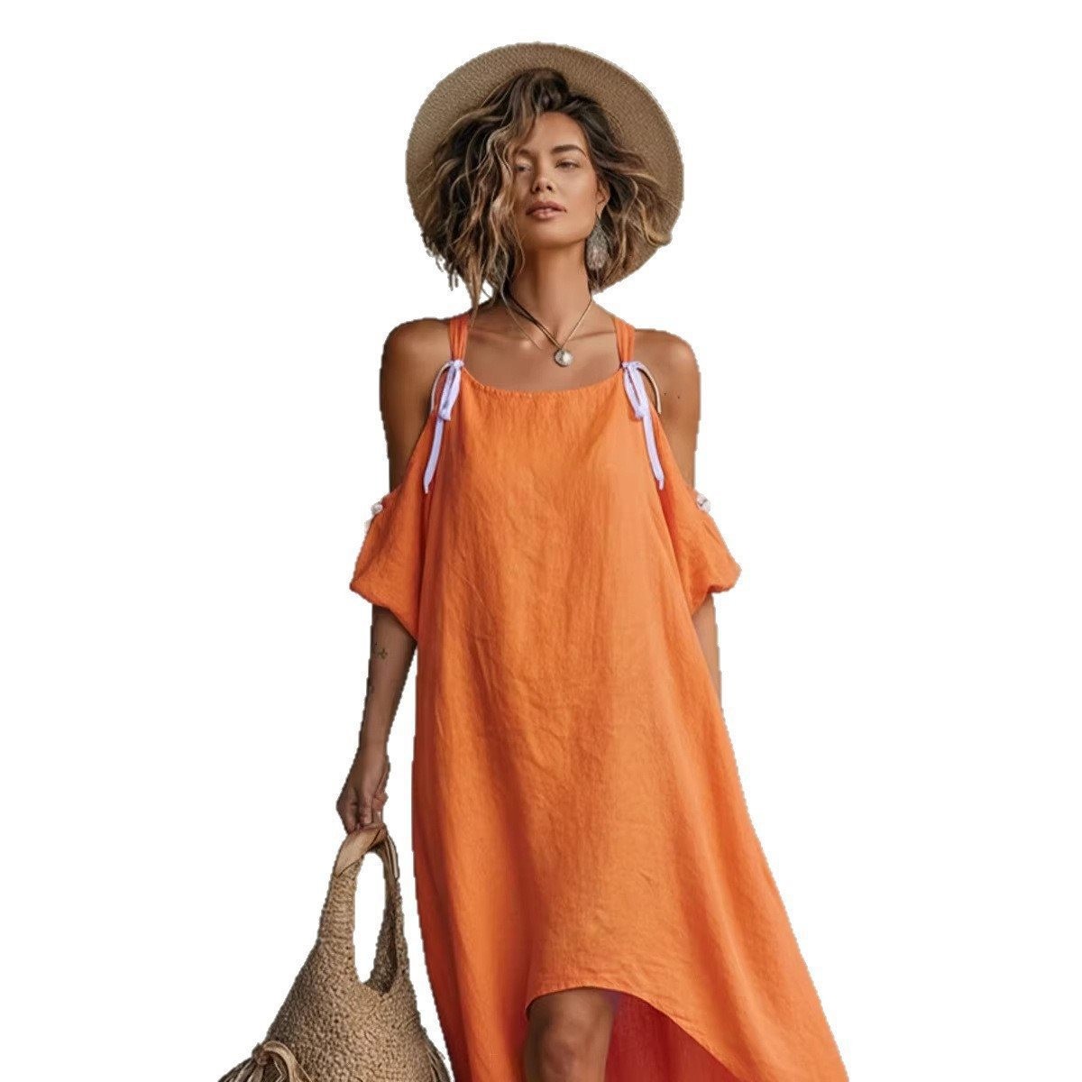 Summer Woman Dress Puff Sleeve - Off Shoulder Puff Sleeve Sundress recension och pris