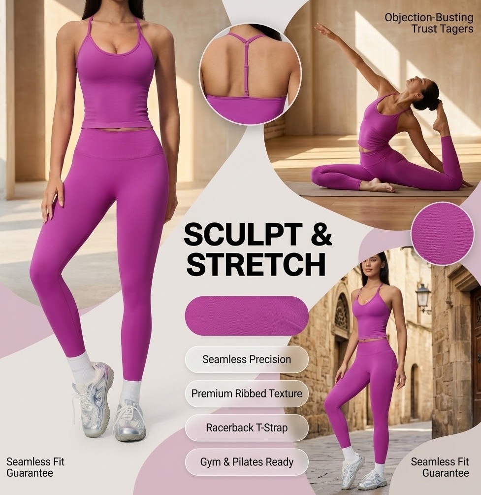 Luxury Designer Seamless Yoga  - Seamless Ribbed Workout Tank Top recension och pris
