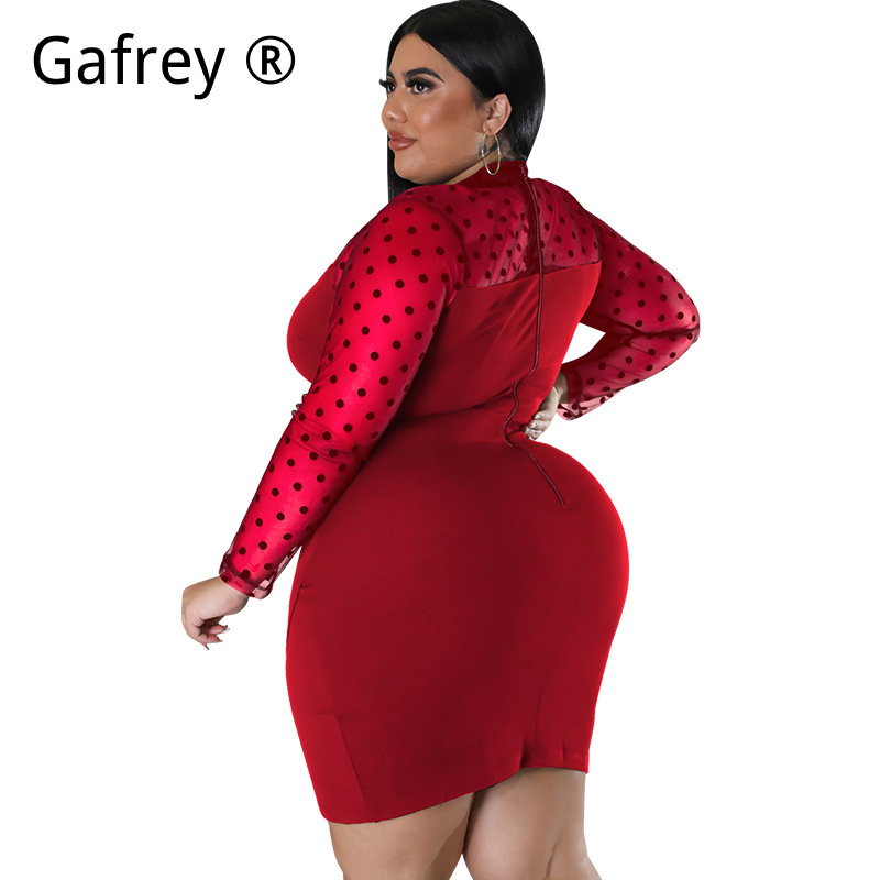 XXL 3XL 4XL 5XL Plus Size Wome - Sexy Mesh Sheer Bodycon Dress recension och pris