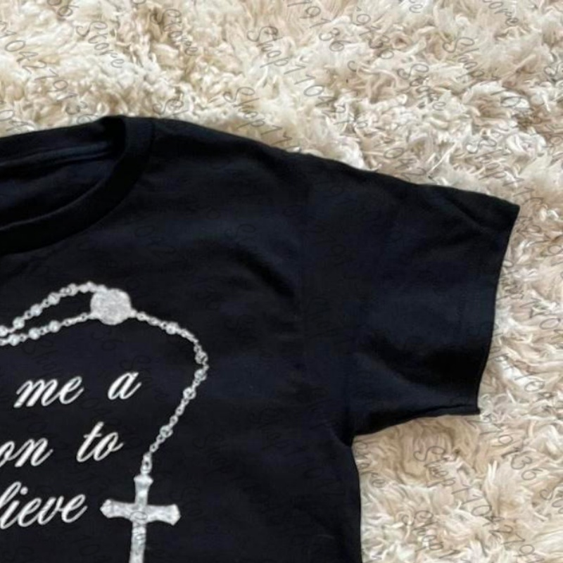 2000s Woman Clothing Y2K Cloth - Y2K Graphic Baby Tee Crop recension och pris