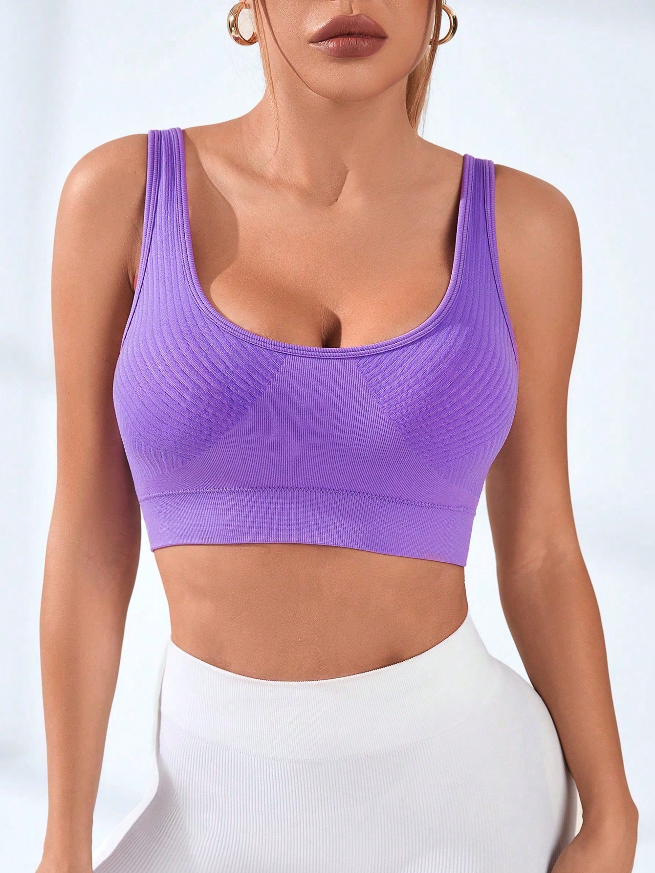 Women's Ribbed U-Neck Sports B - Seamless Ribbed Workout Tank Top recension och pris