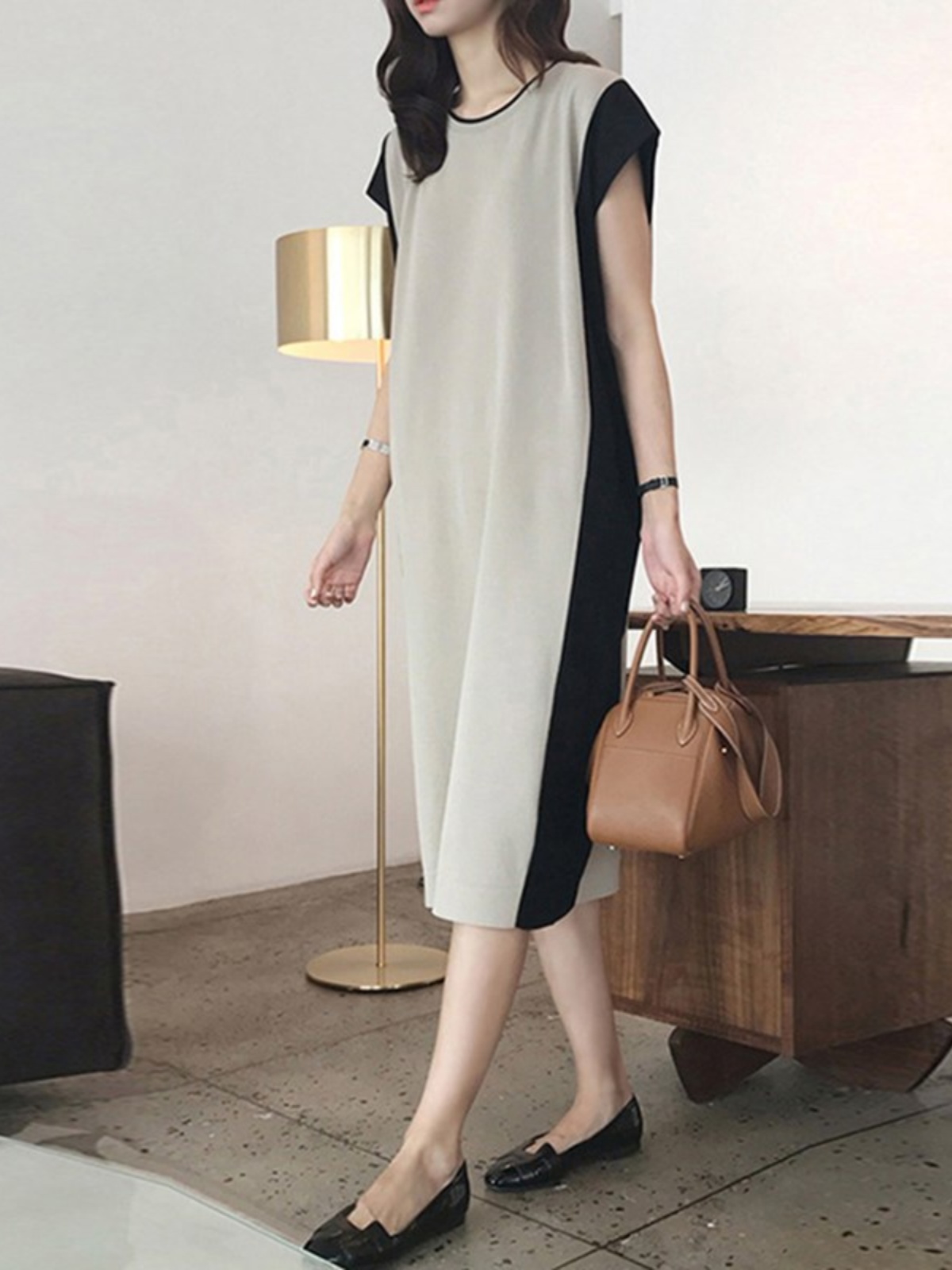 Slimming Effectiveness Mid-Len - Korean Style A Line Shirt Dress recension och pris