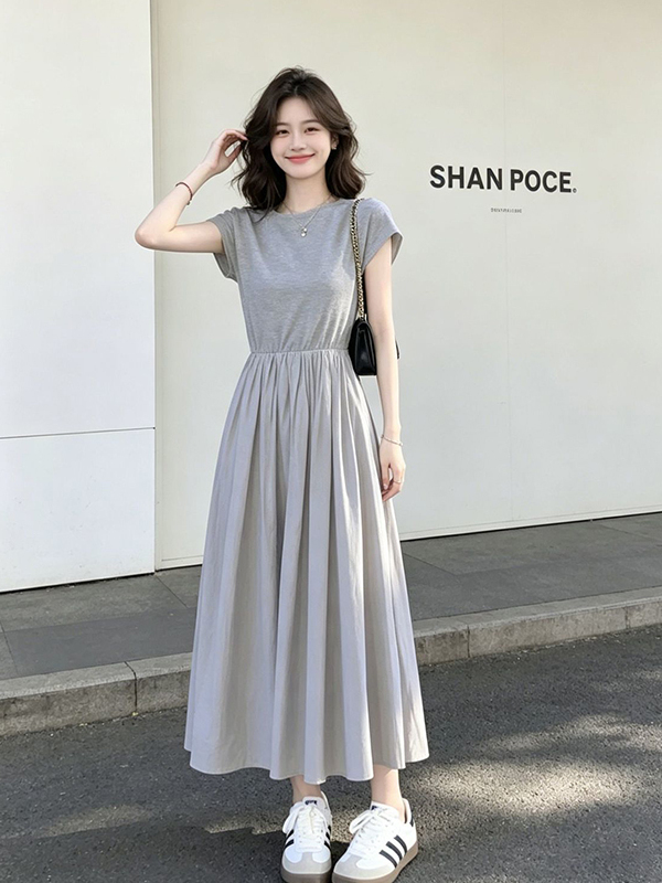 plus Size Women's Korean Style - Korean Style A Line Shirt Dress recension och pris