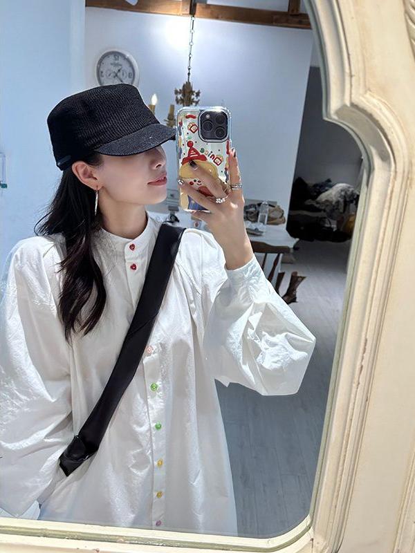 plus Size Women's Long Sleeve  - Korean Style A Line Shirt Dress recension och pris