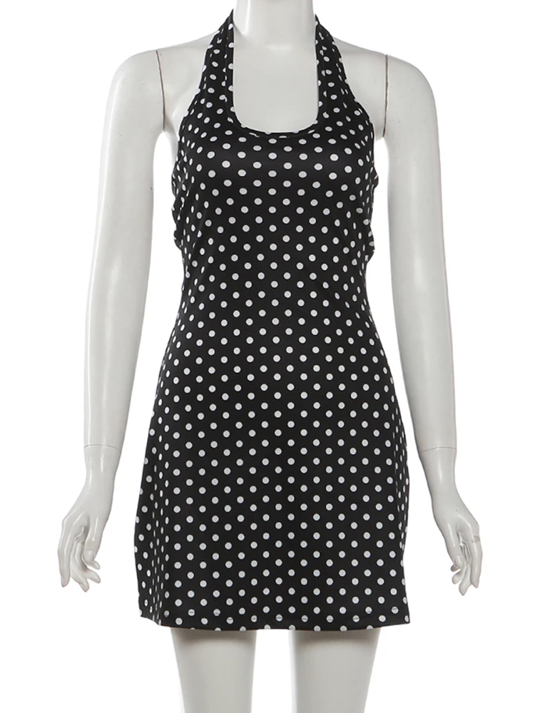 FDEY Trend Sexy Backless Dress - Y2K Backless Halter Mini Dress recension och pris
