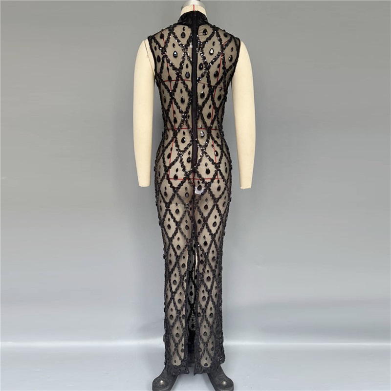 Black Sparkly Sexy Prom Dress  - Sexy Mesh Sheer Bodycon Dress recension och pris