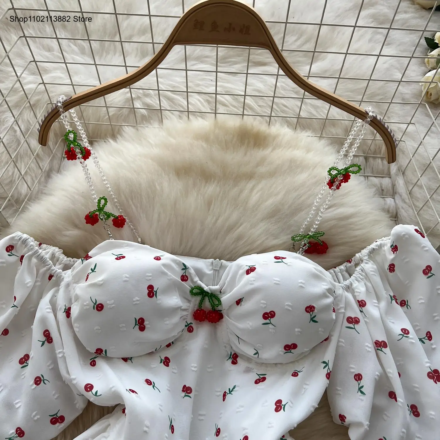 Puff Sleeves Off Shoulder Prin - Off Shoulder Puff Sleeve Sundress recension och pris