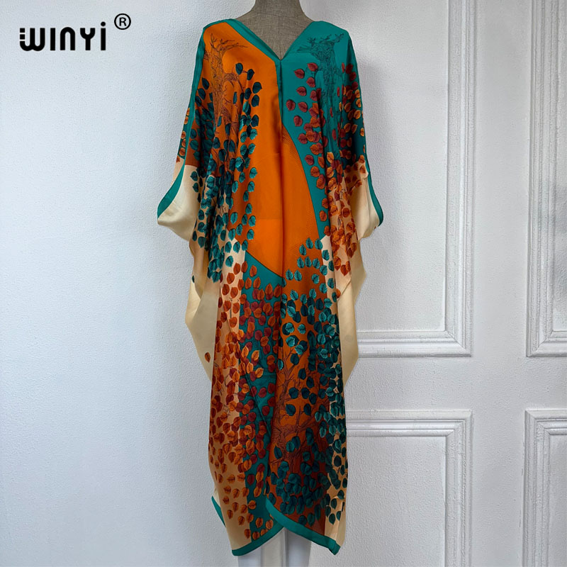 WINYI 2023 V-neck Africa Fashi - Boho Summer Beach Maxi Dress recension och pris