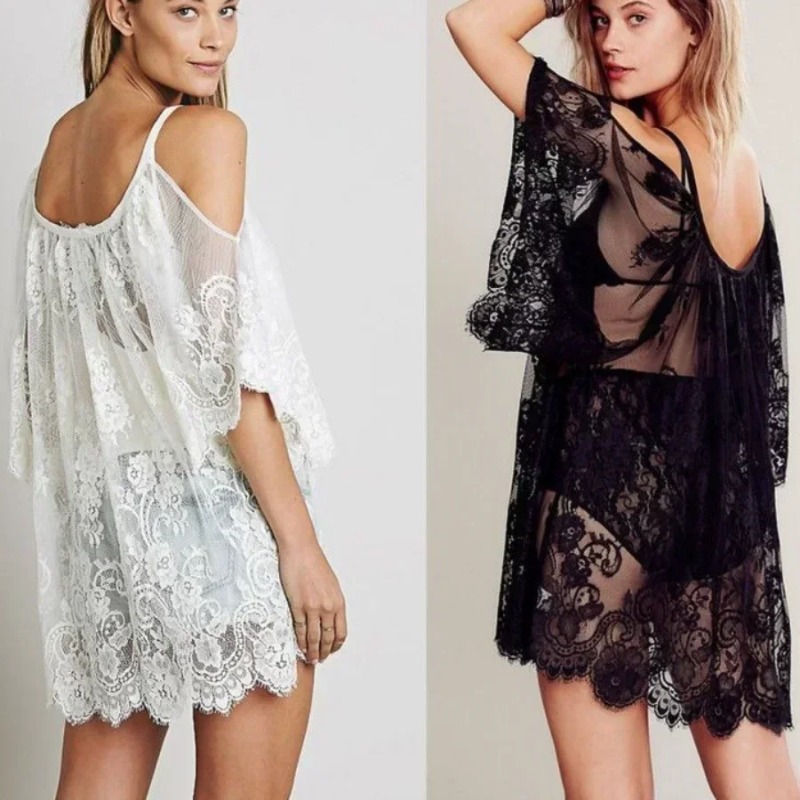 Women Sexy Lace Crochet Cover  - Boho Summer Beach Maxi Dress recension och pris