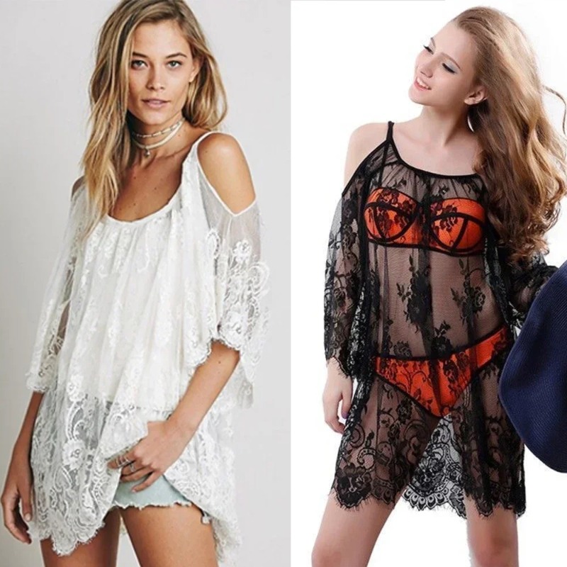 Women Sexy Lace Crochet Cover  - Boho Summer Beach Maxi Dress recension och pris