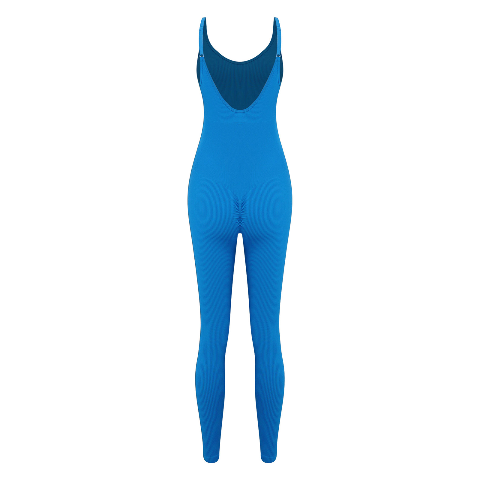 Women Yoga Workout Jumpsuit On - Seamless Ribbed Workout Tank Top recension och pris