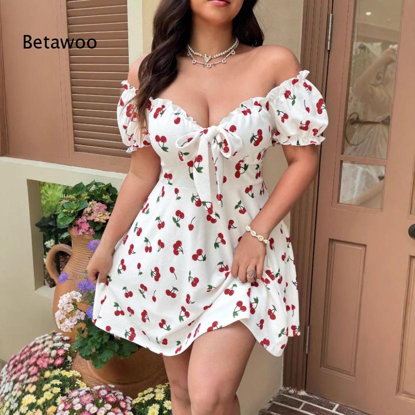 Women's Off Shoulder Floral Pr - Off Shoulder Puff Sleeve Sundress recension och pris
