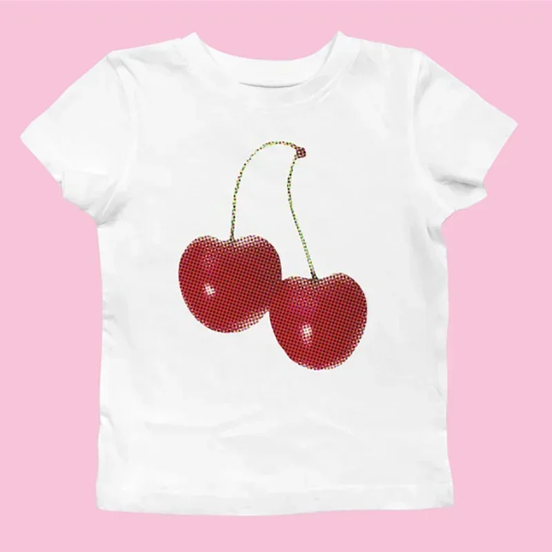 Aesthetic Summer Baby Tee Stre - Y2K Graphic Baby Tee Crop recension och pris