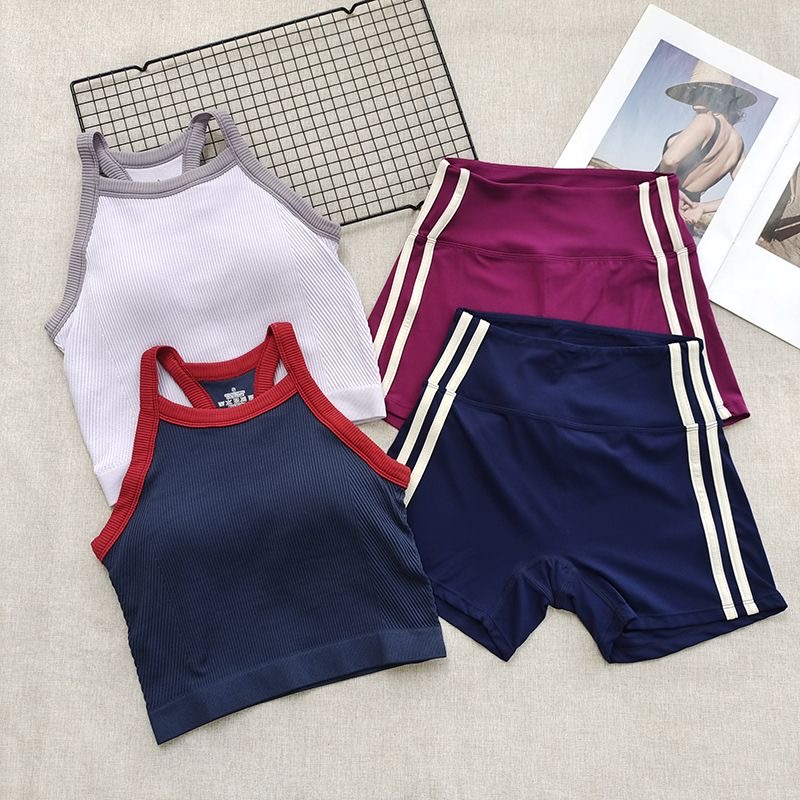 Women Ribbed Workout Sets 2 PC - Seamless Ribbed Workout Tank Top recension och pris