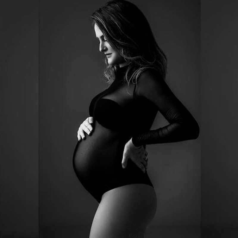 Maternity Dress For Photoshoot - Sexy Mesh Sheer Bodycon Dress recension och pris