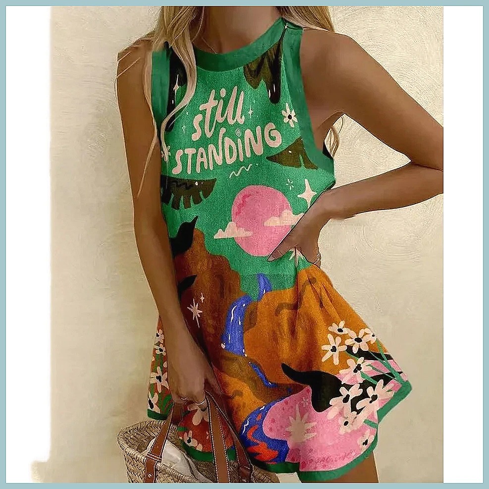 Women's Pineapple Print Sleeve - Dresses recension och pris