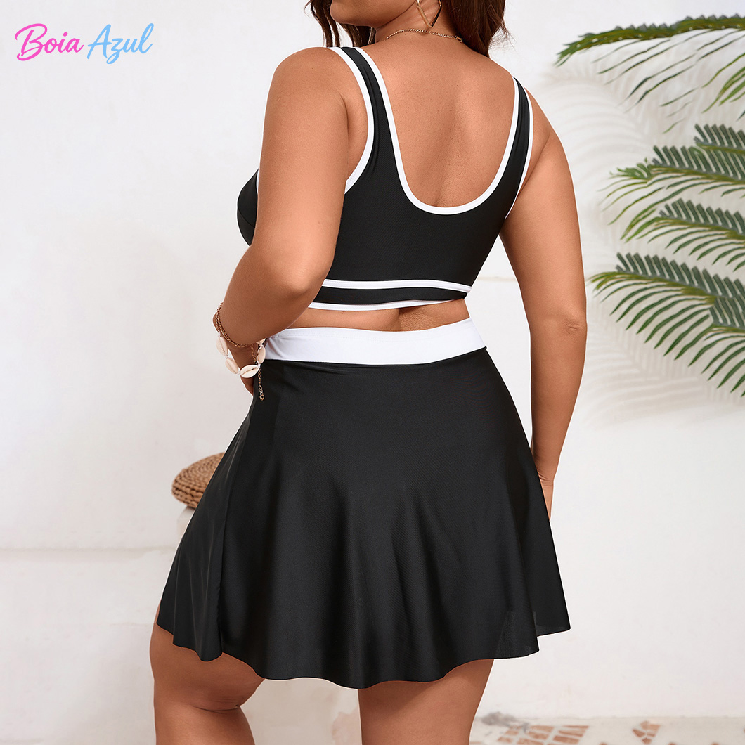 Plus size black and white cont - Dresses recension och pris