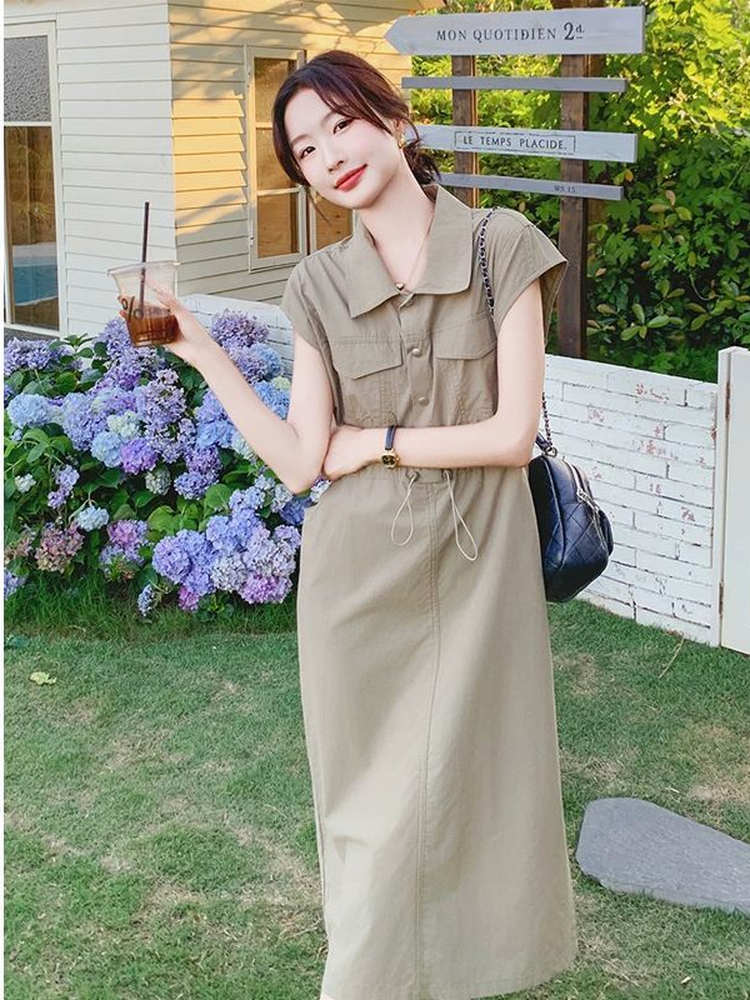 Slimming plus Size Korean Styl - Korean Style A Line Shirt Dress recension och pris