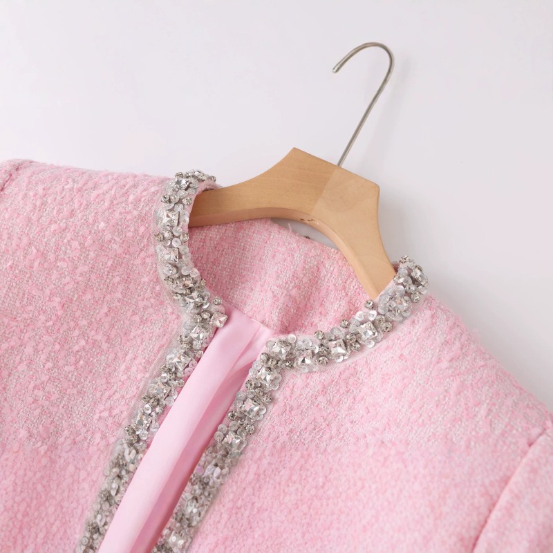 Premium Pink Tweed Women Two-P - Tweed Two Piece Blazer Dress recension och pris