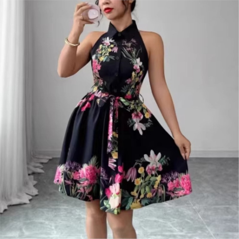 Women's Floral Dress 2026 Spri - French Vintage Floral Midi Dress recension och pris