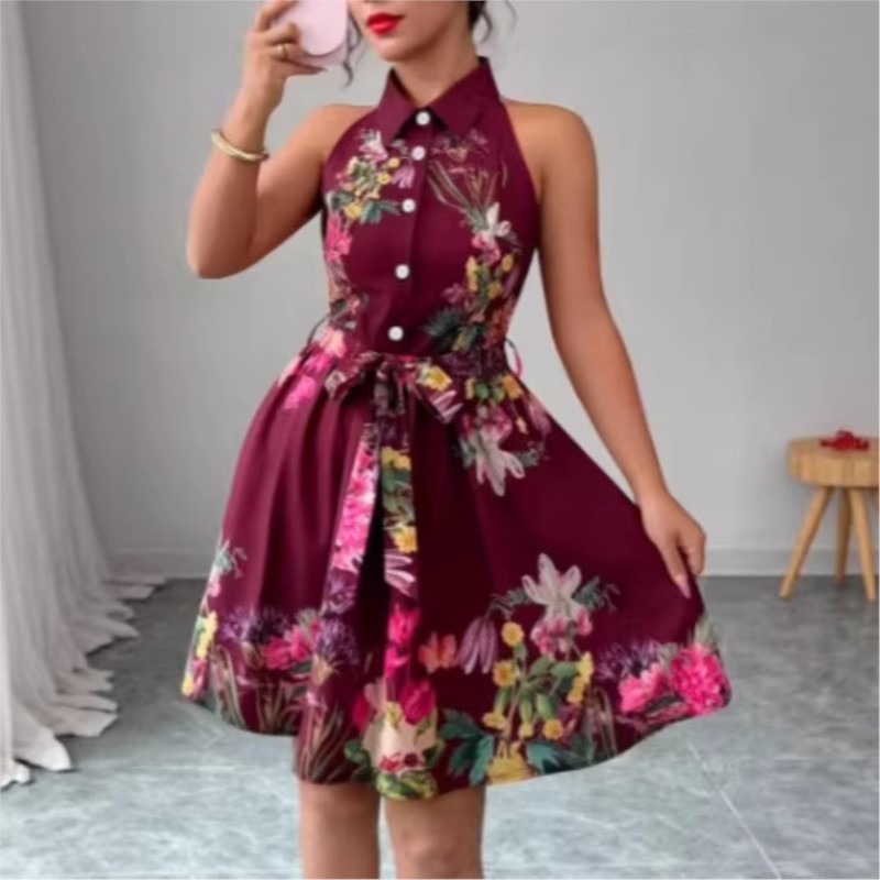 Women's Floral Dress 2026 Spri - French Vintage Floral Midi Dress recension och pris