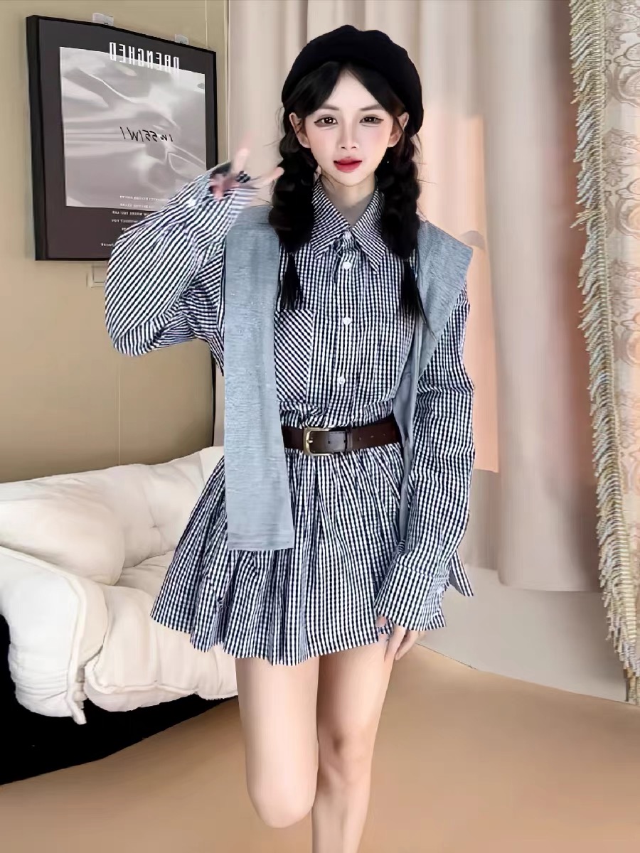Early Autumn Korean Style Shir - Korean Style A Line Shirt Dress recension och pris