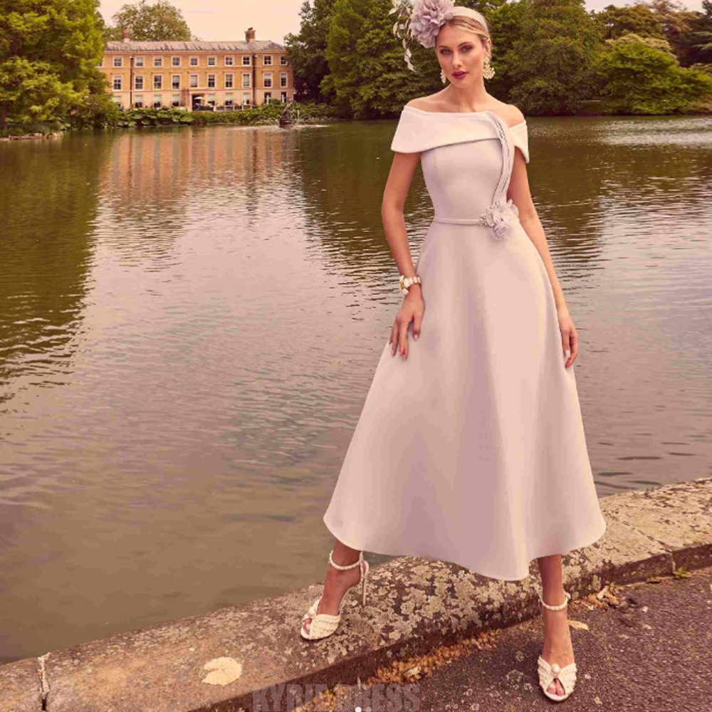Elegant Mother of The Bride Dr - Elegant Satin Evening Gown Split recension och pris
