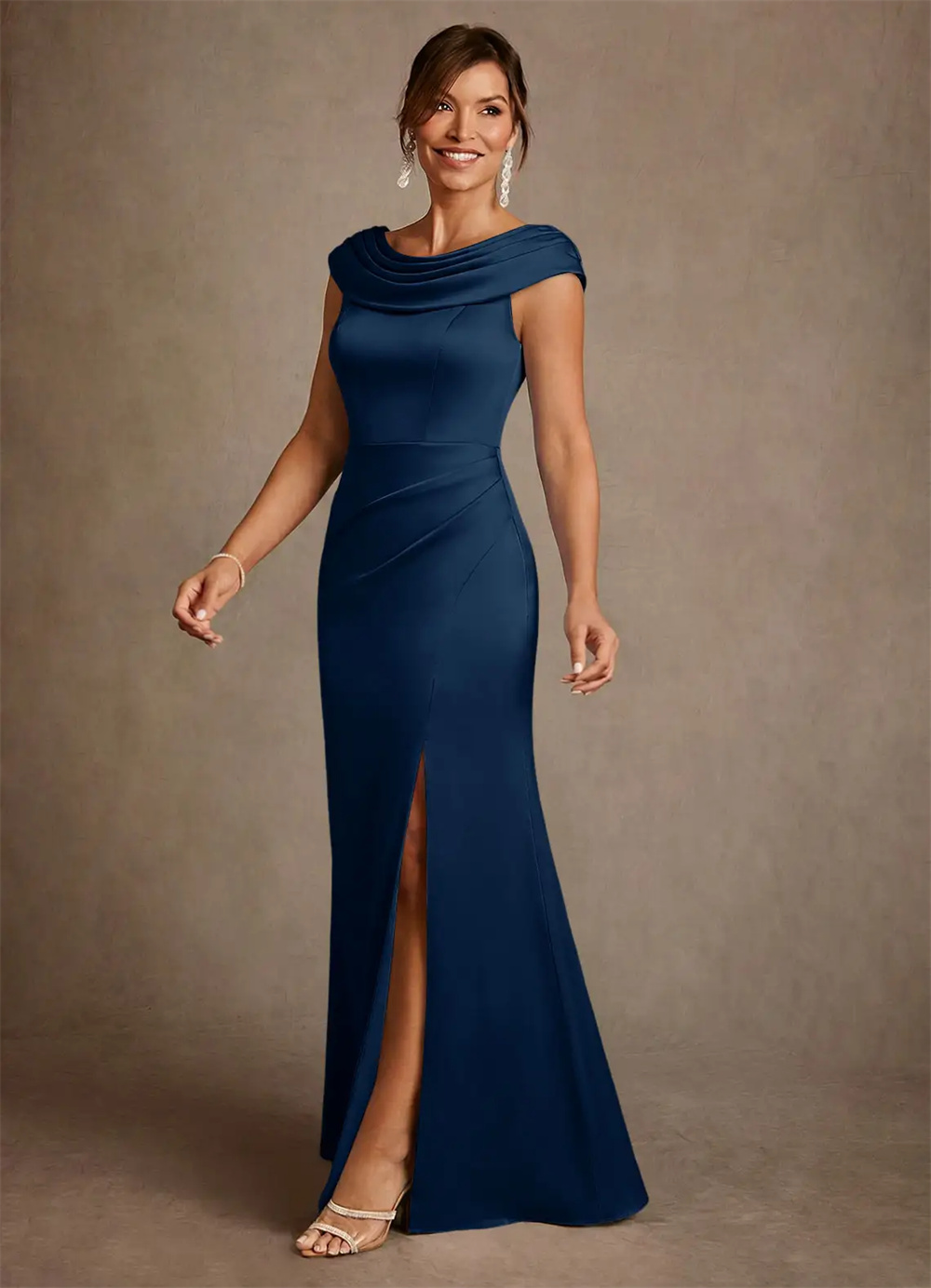 Mother Dress Mother Of Bride D - Elegant Satin Evening Gown Split recension och pris