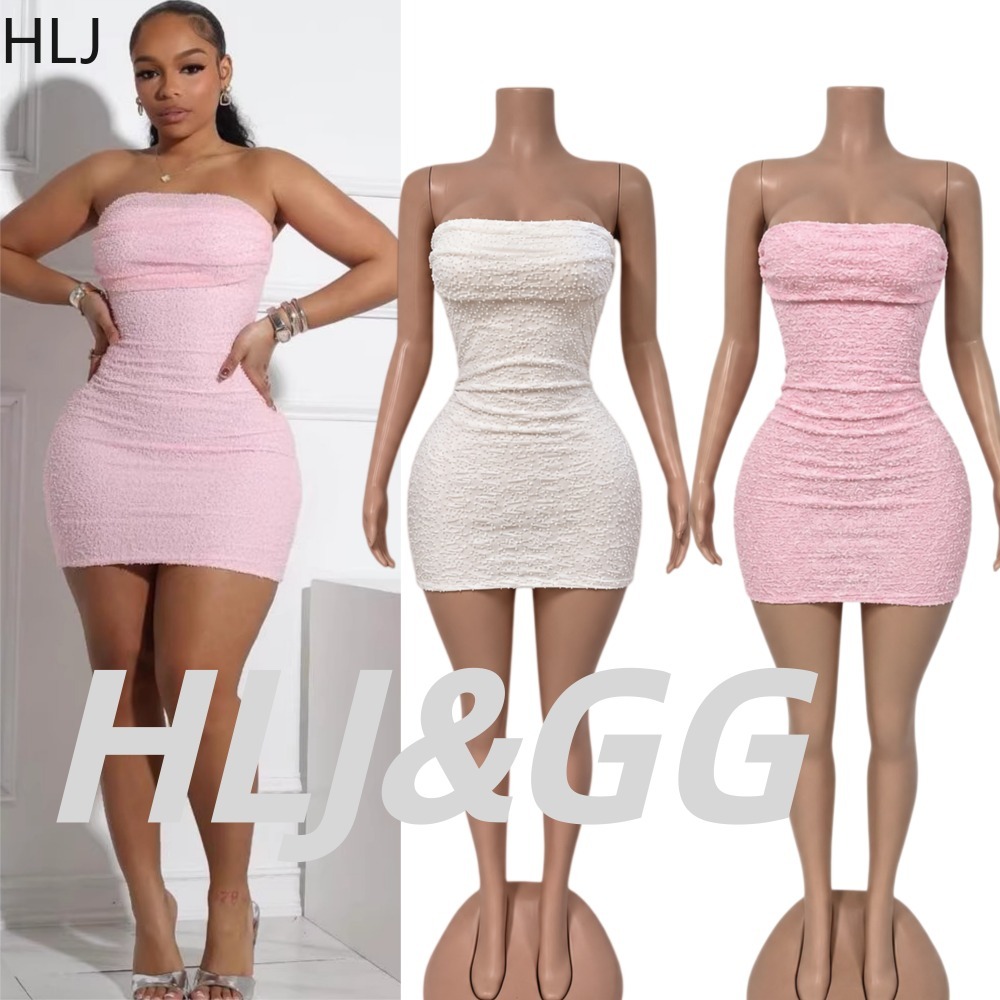 HLJ Sexy Women Strapless Mini  - Sparkly Rhinestone Club Party Dress recension och pris