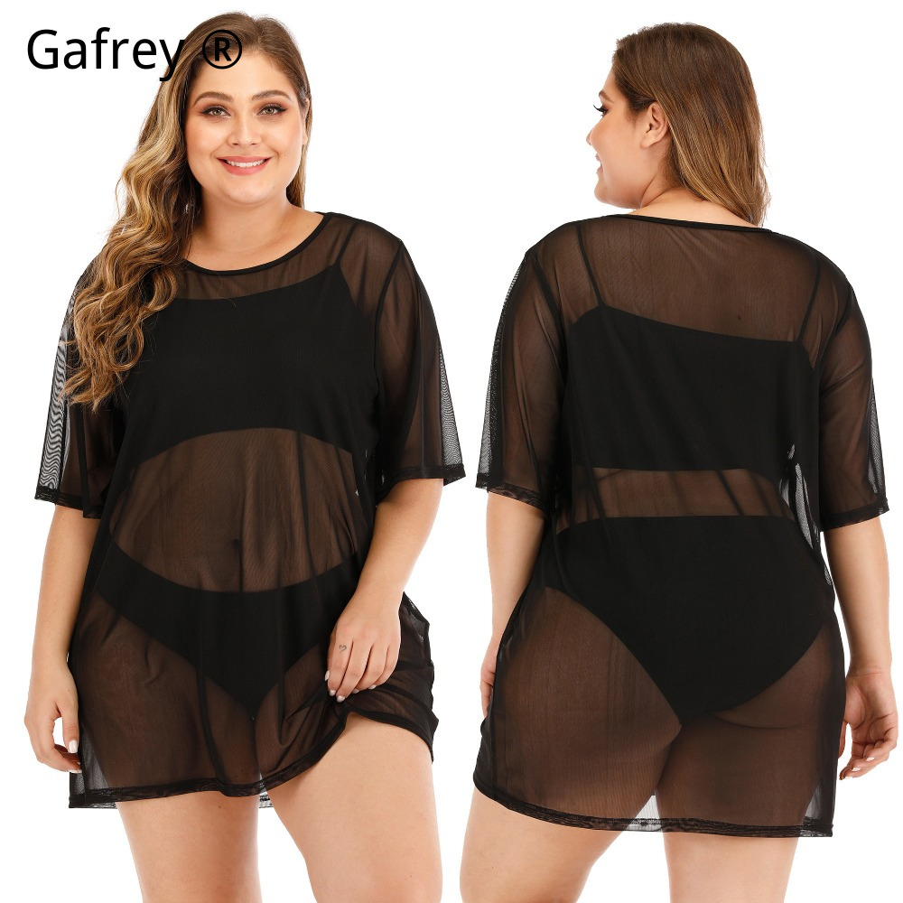 Plus Size Sexy Mesh Beach Dres - Sexy Mesh Sheer Bodycon Dress recension och pris