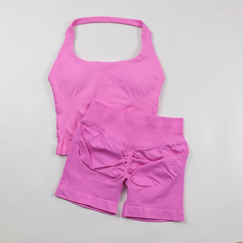 Seamless Yoga Set Womens Backl - Seamless Ribbed Workout Tank Top recension och pris