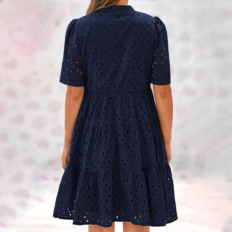 Women's Bohemian Summer V-Neck - French Vintage Floral Midi Dress recension och pris