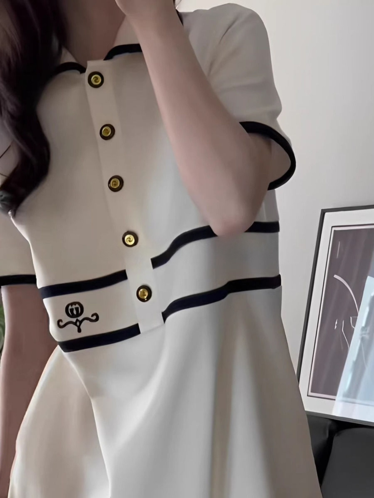 plus Size  Collar Short Sleeve - Korean Style A Line Shirt Dress recension och pris