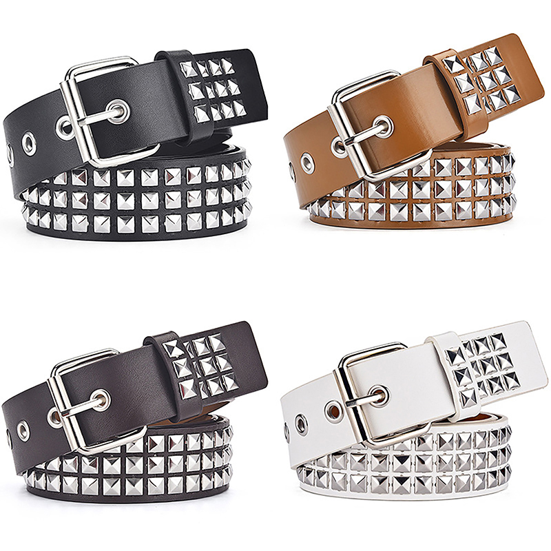 Trendy Square Bead Rivet Belt  - Jeans recension och pris
