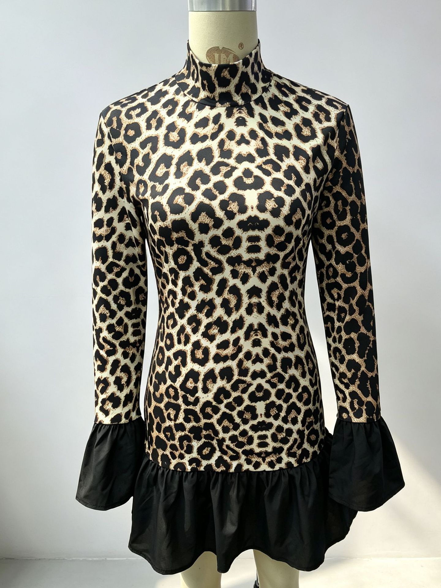 Women's round-neck leopard pri - Dresses recension och pris
